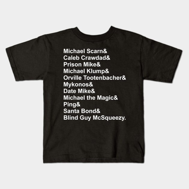 Michael Personas Kids T-Shirt by LVBart